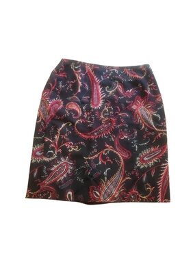 100% silk sequin beaded paisley a line skirt size 16